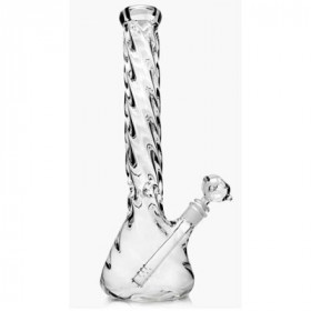 GLASS ICE-BONG 37CM BEAKER ICE TWISTER 