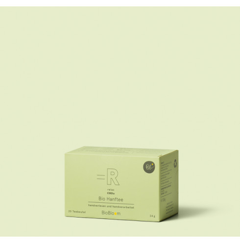 Organic Hemp Tea Teabox – Relax  BioBloom 