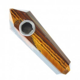 Mystique Crystal Pipe - Tiger's Eye Crystal