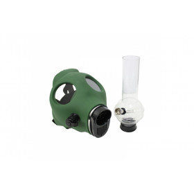 Dark Green Mask with Pipe