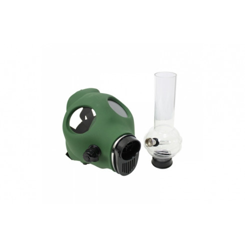 Dark Green Mask with Pipe