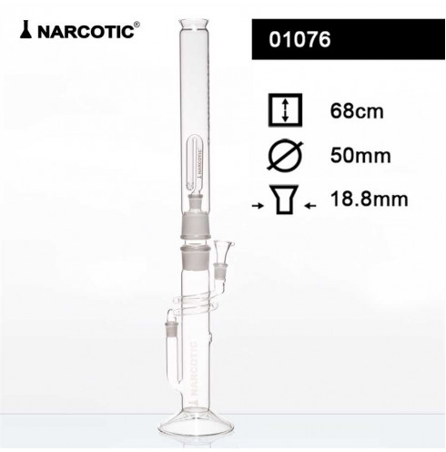 Glass Bong Narcotic - H: 68CM - Ø: 50 MM-SG: 18.8MM