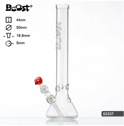 Boost Beaker Glass Bong -H:44cm- Ø:50mm- Socket:18.8mm- WT:5mm