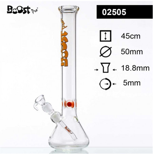 Boost Pro Beaker Bong - Orange - H:45CM- Ø:50MM- SG:18.8MM