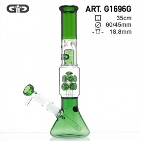 Atomium Grace Glass Bong- Green- H:35cm- Ø:60/45mm- SG:18.8mm