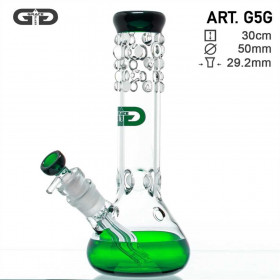 Beaker GG Bong- Green- H:30cm- Ø:50mm- WT:7mm (circa)- SG:29.2mm