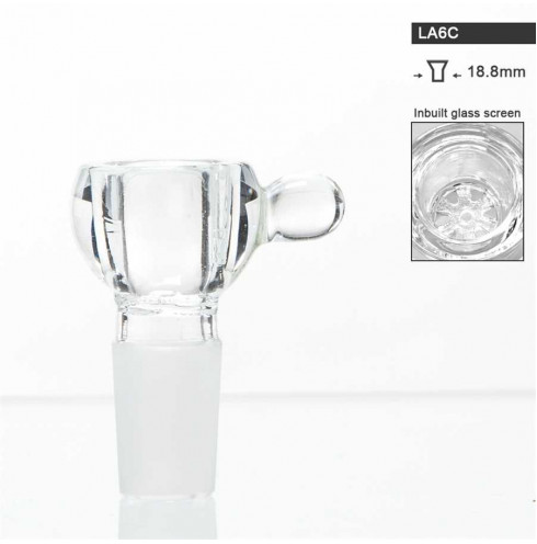 Glass Bowl with a glass bead - SG:18.8mm - inbuilt glass screen