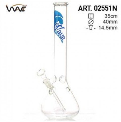 Bong Glass Wawe h:35cm Ø:40mm sg:14,5mm