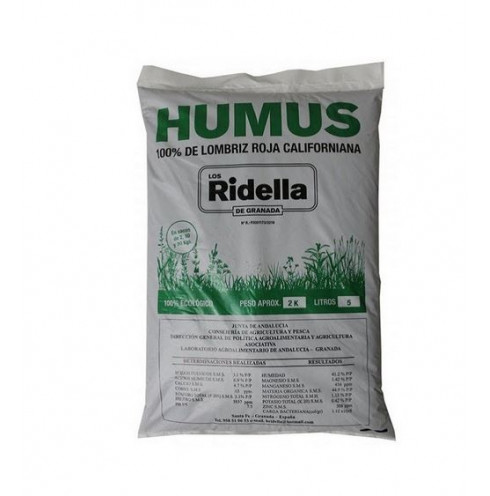 HUMUS DE LOMBRIZ 20 KG LOS RIDELLA 