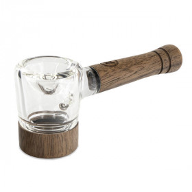 Marley Natural Spoon Pipe Natural Glass and Black Walnut