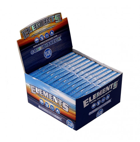 Elements Blue Connoisseur King Size Slim Rolling Papel+Filtros - Box 24u