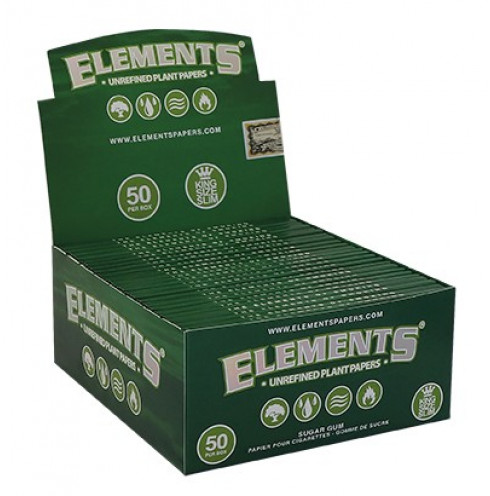 Elements Green King Size Slim - Box 50u