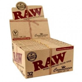 Raw Connoisseur Classic King Size Slim Papers+Tips - Box 24u