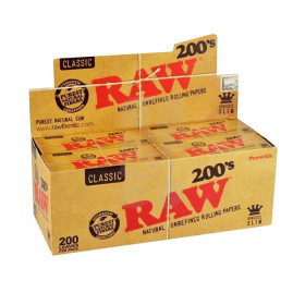 Raw King Size Slim 200´s Classic Papel - Box 40u