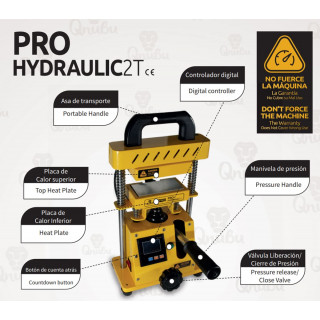 Press Pro - 2 Ton Hydraulic - 6x12cm Plate - Qnubu Rosin Press 