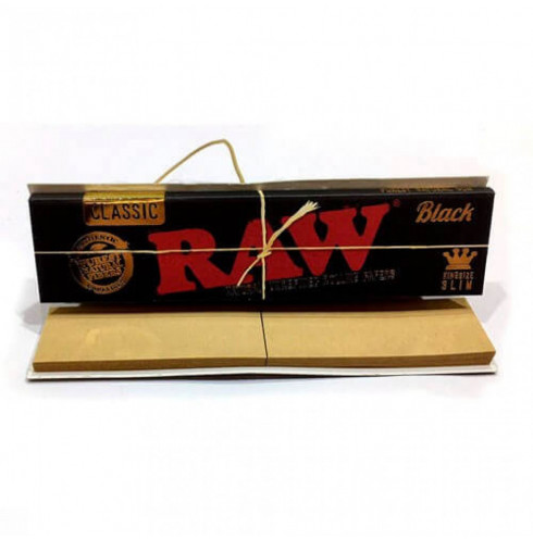 Raw Black Connoisseur King Size Slim Paper+Tips